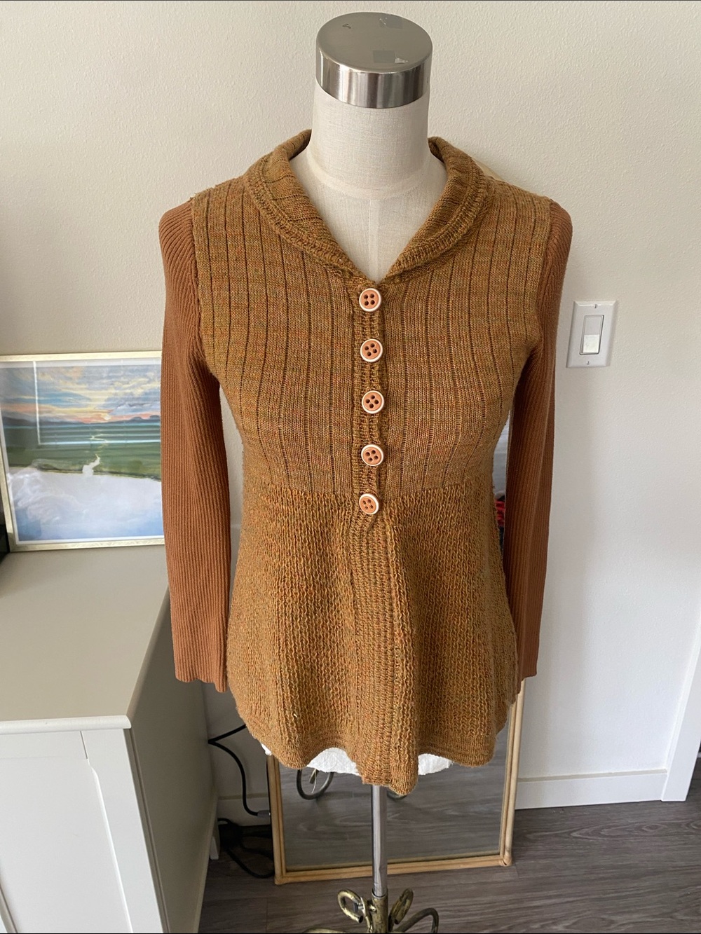 Vintage Knit Babydoll Sweater
